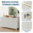 thumbnail image 3 of Luku 55" Modern Fluted Sideboard Buffet Cabinet with 4 Doors & Adjustable Shelves, Wood Coffee Bar Buffet Table, Console Cabinet for Kitchen, Dining, or Entryway, 3 of 7