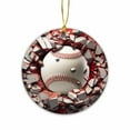 thumbnail image 4 of UYTRXJ Sports Christmas Tree Xmas Indoor Decor Sport Exchange Holiday Baseball Break Through Ceramic Ornament, 4 of 7