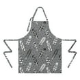 thumbnail image 2 of Gray Boho Tribal Feathers Pattern Apron-Garden Aprons for Women with Pockets-Cotton Linen Waterproof Kitchen Cooking Gardening Aprons Adjustable for Kitchen,Cooking,BBQ and Salon 33x27 Inch, 2 of 7