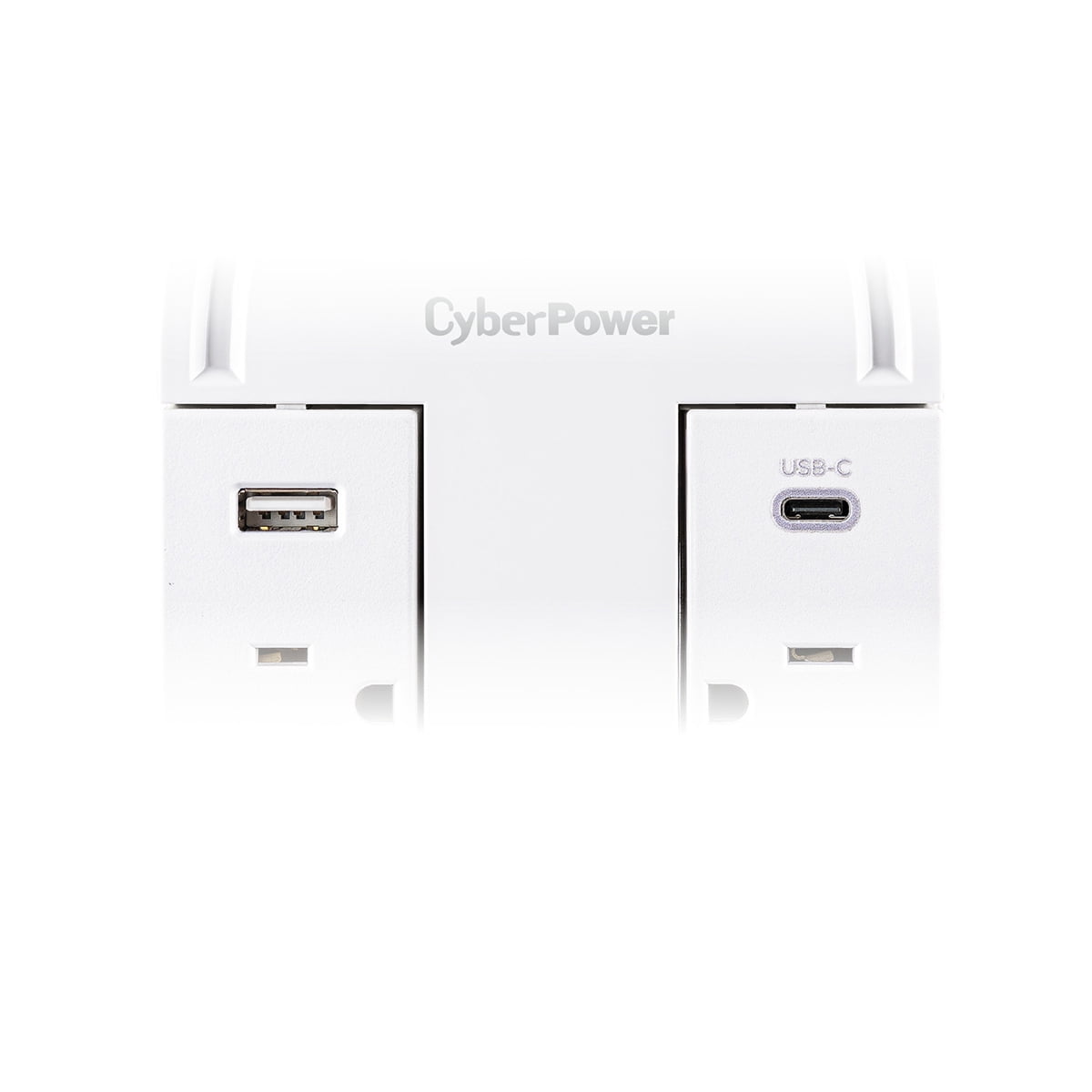 CyberPower CSP6WSUC 6-Outlet Wall-Tap Surge Protector with USB-A and USB-C Port, White