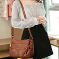 thumbnail image 3 of Women's Soft Leather Shoulder Bag Vintage Crossbody Bags Large Capacity Handbags, 3 of 9