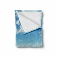 thumbnail image 2 of Tropical Soft Flannel Fleece Throw Blanket, Exotic Beach with Vivid Sky Sunny Day Holiday Relaxing Ocean Island Scenery, Cozy Plush for Indoor and Outdoor Use, 60" x 80", Sky Blue Aqua, by Ambesonne, 2 of 6