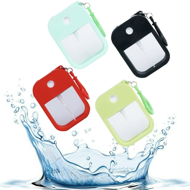 4PCS Portable Card Spray Bottle, 38ML Refillable Perfume Bottle Moisturizing Sprayer Box with Hook,for Alcohol Perfume