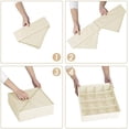 thumbnail image 6 of 3 Pack Sock Underwear Drawer Organizer Dividers, 64 Cell Fabric Foldable Cabinet Dresser Closet Organizers and Storage Boxes for Organizing Socks, Underwear, Ties (16+24+24 Cell, Beige), 6 of 7