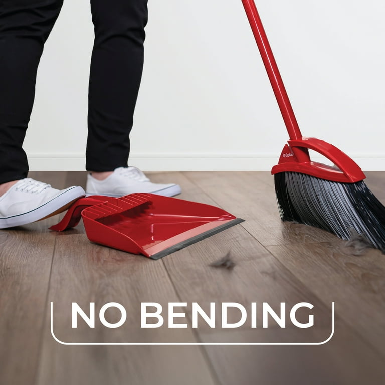 O-Cedar Pet Pro Power Corner Broom with Advanced Step-on Dust Pan