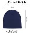 thumbnail image 3 of 2 Pack Beanie Hats for Women & Men, Winter Hat Unisex Knitted Cuffed Plain Skull Caps Navy, 3 of 6