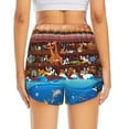 thumbnail image 4 of Goofa Animals On Noah's Ark2 Printed Women 2 in 1 Running Shorts,Quick Dry Athletic Workout Shorts,High Waisted Athletic Shorts with Liner Pockets-X-Large, 4 of 9