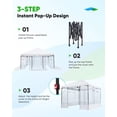thumbnail image 5 of Quictent 10x10ft Portable Walk-in Greenhouse, Easy Setup Pop-up Green House Indoor/Outdoor Plant Shed, Clear, 5 of 7