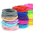 thumbnail image 3 of 50pcs bandas de goma de nylon alta elasticidad cola de caballo titular de lazos del pelo cuerda para adultos niños (colores mezclados), 3 of 5