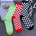 thumbnail image 5 of Clearance Now! HSTUO Men's Tube Socks Checkerboard Socks Sports Socks X5Q2, 5 of 9