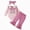 R001-Pink, variant on NOLDARES Baby Girl Clothes Newborn Infant Fall Outfit Romper Winter Pant Set Headband 3 Pcs Clothes for Girl(Pink,6-9 M)
