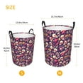 thumbnail image 3 of Saiise Panier à Linge Pliable avec Impression de Musique et Crâne, Grand Panier de Rangement Rond en Coton et Lin Imperméable avec Poignées pour Chambre d'Enfants et Jouets - Petit, 3 of 6