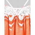 thumbnail image 3 of Tank Top con Estampado Abstracto en Talla Extra con Encaje Insertado Rosegal  Camisetas sin mangas de talla grande, 3 of 5