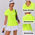 thumbnail image 4 of Pinspark Polo Shirts for Women Moisture Wicking Golf Shirt Lightwight Tennis Top Performance Workout Tshirt Sun Protection Sport Tops with Collar, 4 of 6