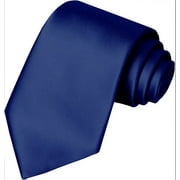 Scott Allan Solid Navy Blue Mens Tie | Classic Size 3" Necktie | Dark Blue Necktie for Adults and Teenagers