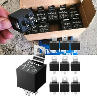 5 Pin Automotive Relay SPDT 5 Prong Auto Tilt Trim Relay Replacement 12V 40/30 AMP Electrical Power Relay Switch Bosch Style for Automotive Cars Trucks Marine Boats