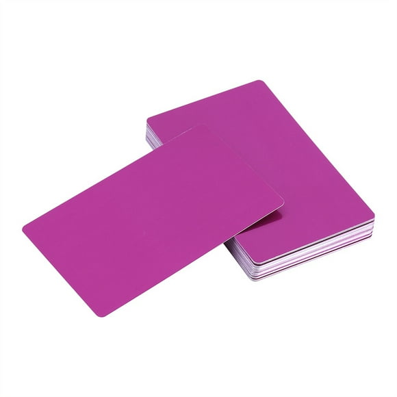DEWIN Business Cards Personalised,Metal Business Cards Impressive Blanks Laser Mark Engraved Metal Business Visiting Name Cards 50 Pcs (Purple)