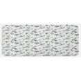 thumbnail image 1 of Flower Kitchen Mat, Flower Garden in Nature Art with Leaves Royal Mallows in the Spring Print, Plush Decorative Kitchen Mat with Non Slip Backing, 47" X 19", White and Green, by Ambesonne, 1 of 1