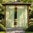 thumbnail image 4 of Leodye 1PCS Lightweight Sheer Mesh Curtain Panel Sun Shade Light Filtering Drape for Patio, Porch and Indoor Window Privacy Protection and Home Decoration -118×29.5×0.39in, 4 of 7