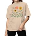 thumbnail image 2 of Aesthetic Floral Graphic Women's T-shirt, 2 of 3