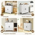 thumbnail image 7 of 30" Coffee Bar Station, Kitchen Sideboard Buffet Cabinet with a Drawer and Adjustable Shelf, Modern Farmhouse Storage Cabinet for Kitchen, Living Room, Entryway, White, 7 of 7