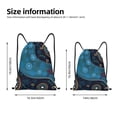 thumbnail image 2 of Xecao Bohemian Turtle Pattern Sports Drawstring Backpack - String Swim Gym Bag with Wet Proof Pocket for Women&Men-Small, 2 of 6