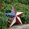 thumbnail image 7 of Attraction Design Patriotic Metal Barn Star Wall Decor, 16.5in Hanging Country Rustic Metal Star July of 4th Old Glory American Flag Barn Star (M-Stars), 7 of 7