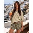thumbnail image 5 of Czanzd Women's Oversized Cotton T Shirt Loose Fit Casual Short Sleeve Summer Top 2026 Vintage Washed Basic Tees(Khaki,XL), 5 of 5