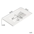 thumbnail image 6 of 30 inch Bathroom Vessel Sink, Ceramic Bathroom Vanity Sink Top with Overflow,White, 6 of 7