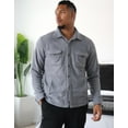 thumbnail image 6 of COOFANDY Men's Polar Fleece Shacket Long Sleeve Casual Button Down Shirt Jacket with Pockets, 6 of 7