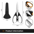 thumbnail image 2 of 2 Pack Sharp Kitchen Scissors Set with Magnetic Holder, Heavy Duty Kitchen Shears Meat Scissors, Multifunctional Stainless Steel Cooking Poultry Scissors for Household School Picnic, 2 of 4