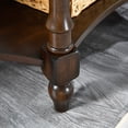 thumbnail image 6 of JESONVID Solid Wood Sofa Table with Drawer and Storage Shelf, 45.3" Traditional Retro Semi-Circle Entryway Table Polished Edging Half-Moon Narrow Table for Living Room Hallway Home, Vintage Walnut, 6 of 8