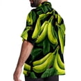 thumbnail image 3 of Banana Men's Short Sleeve Hawaiian Shirt Button Down Poplin Beach Casual Printed Unisex Summer Tops, 3 of 6