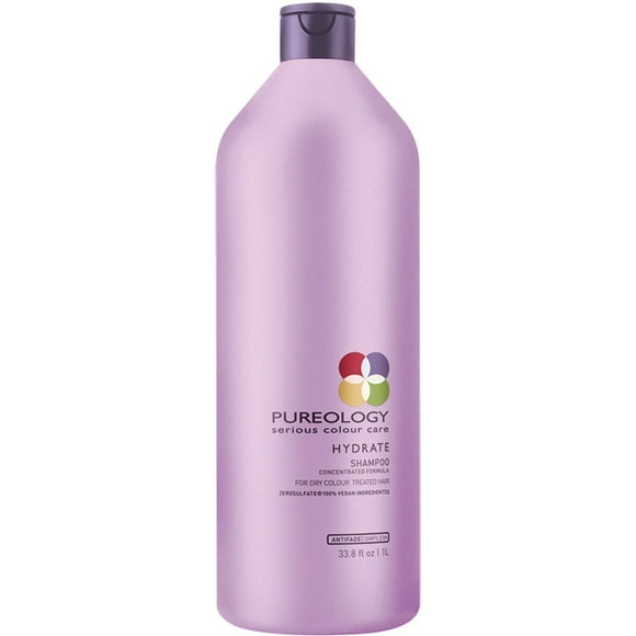 Pureology Hydrate Shampoo: Dry, Colour Treated Hair - 100% Vegan, Zerosulfate, Antifade Complex 1L