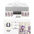 thumbnail image 3 of Purple Iris Bed Skirt King Size 18 Inch Drop, Wrap Around Bed Skirts, Spring Vintage Butterfly Leaves Flowers Beige Elastic Bedskirt Pleated Bed Frame Cover Luxurious Dust Ruffle for King Bed, 3 of 6