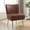 Vintage Brown, variant on RESTWORLD Faux Leather Accent Chair, Modern Upholstered Side Chair with Gold Metal Legs for Living Room & Bedroom,Wine Red
