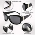 thumbnail image 2 of FEISEDY Classic Oversized Polarized Sunglasses Women Wrap Square Shades B2504, 2 of 7