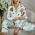 thumbnail image 6 of Uemuo Cute Flamingo Pattern Womens Pajama Sets,PJ Set for Women,Pajamas for Women Logo,Long Sleeve Pajama Set for Women,Soft Long Sleeve Top With Pants-Large, 6 of 9