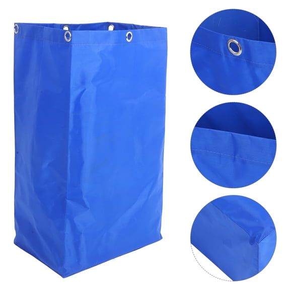 WEUVEB Cart Bags Cleaning Cart Bag Blue Canvas Large Capacity 1Pcs