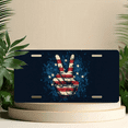 thumbnail image 6 of 1 Pcs 2D Flat License Plate Covers & Frames, Hand with American Flag For Decorative Front, Waterproof For Decoration Aluminum License Plate Covers & Frames Cover For Men Women, 12" X 6", 6 of 7