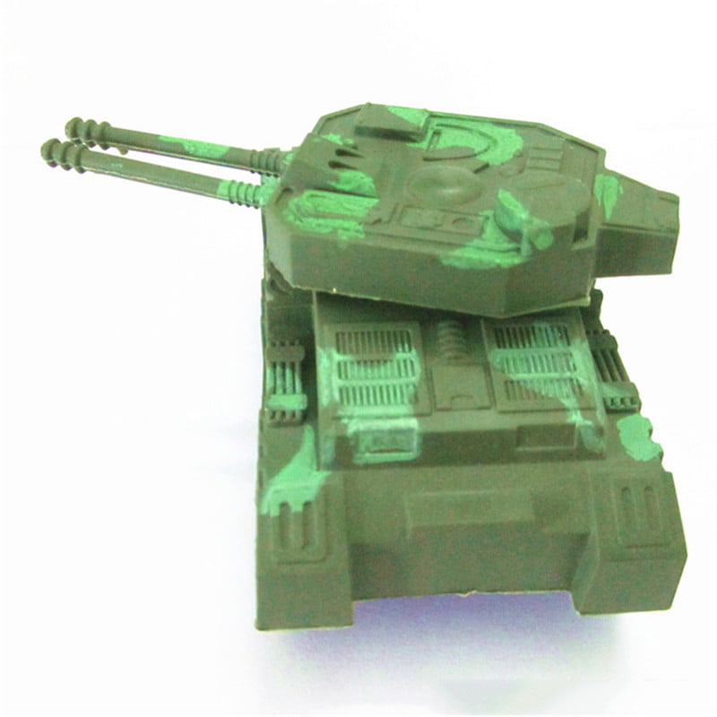 Green Tank Cannon Model Miniature 3D Toys Hobbies Kids Educational Gift IJ 