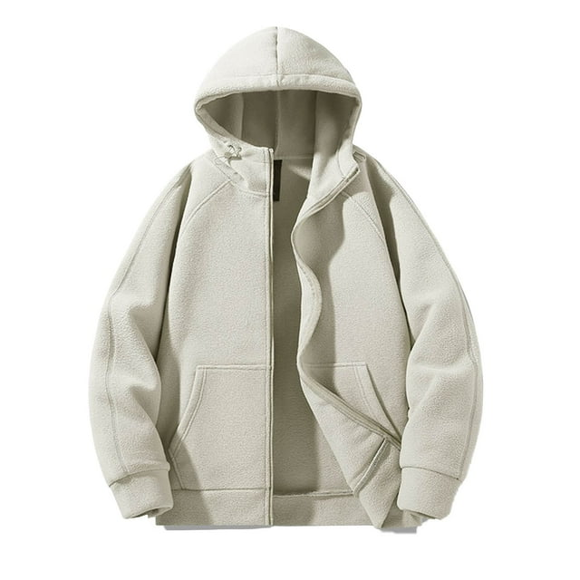 Men's Hooded Jacket - Slim Fit Drawstring Coat, Lightweight Polyester Outerwear with Zipper Pockets for Casual, Sports & Daily Wear