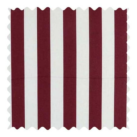 Sheetworld 100% Cotton Percale Fabric By The Yard, Burgundy Stripe, 36 X 44