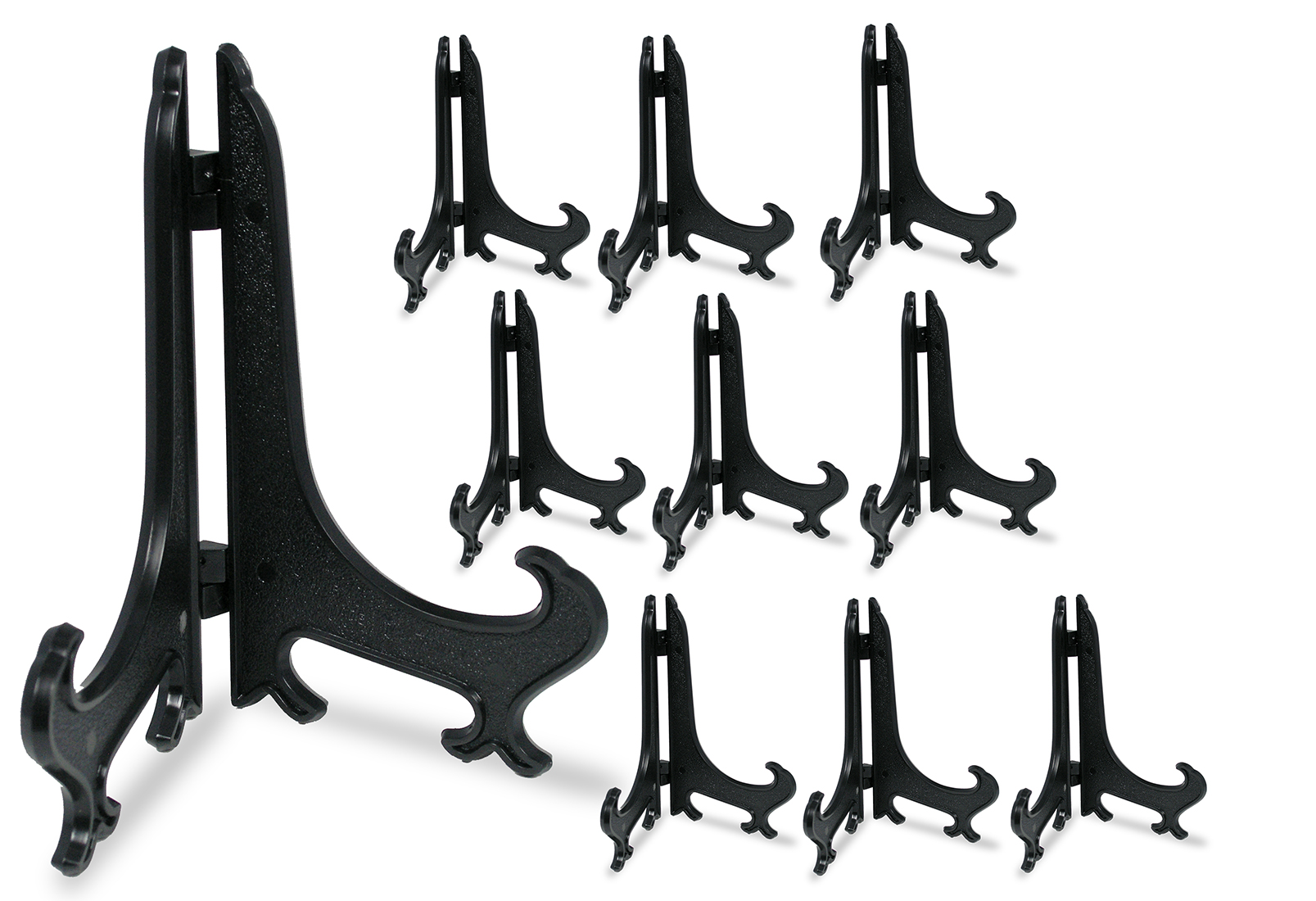 Black Plastic Easel Display Stand Folding5 Inch / Pack of 10
