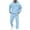 Light Blue, variant on TIANZEN Casual Hoodie And Jogger Streetwear Comfortable Two Piece Outfit With Fist Print For Daily Wear And Outdoor Activitiesd Suits Man Big Mens Suits And Outfits for Men