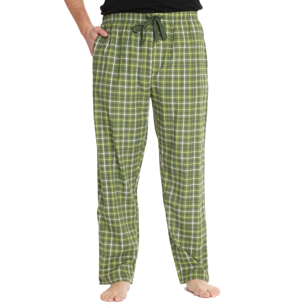 mens black and red plaid pajama pants