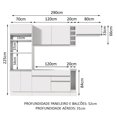 thumbnail image 2 of Cocina Integral Completa Modular Madesa Safira 290cm Blanco, 2 of 5