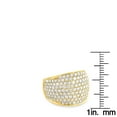 thumbnail image 3 of Large Pave Natural Diamond Ring Statement Jewelry Wide Wedding Band (Yellow Gold Size 6), 3 of 3