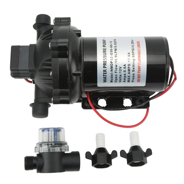 Water Diaphragm Pump,12V Water Pump Self Water Pressure Diaphragm Pump Water Pressure Pump Built