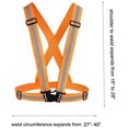 thumbnail image 2 of Reflective Vest Running Gear 3Pack, Adjustable Safety Vests High Visible Reflective Belt Straps, 2 of 6